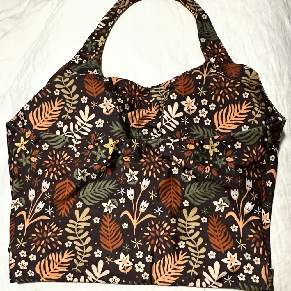 CUTE Floral Indie & Co Boho Swim Tankini Top M